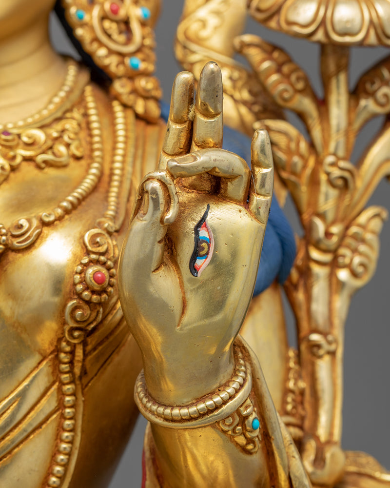 White Tara Indoor Statue | Traditional Himalayan Art of Nepal