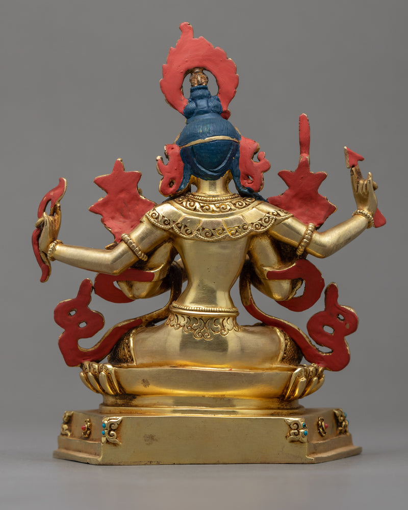 Four-Armed Manjushri Statue | Wisdom Deity