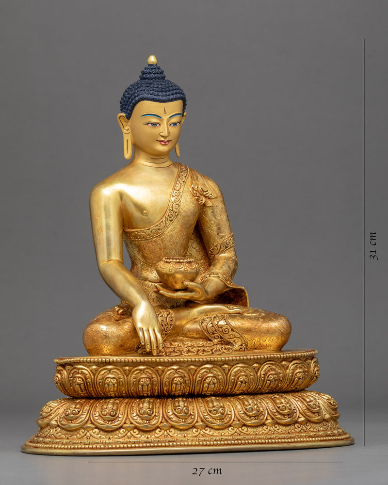 Shakyamuni Buddha Prayer Statue | Tibetan Buddhist Art