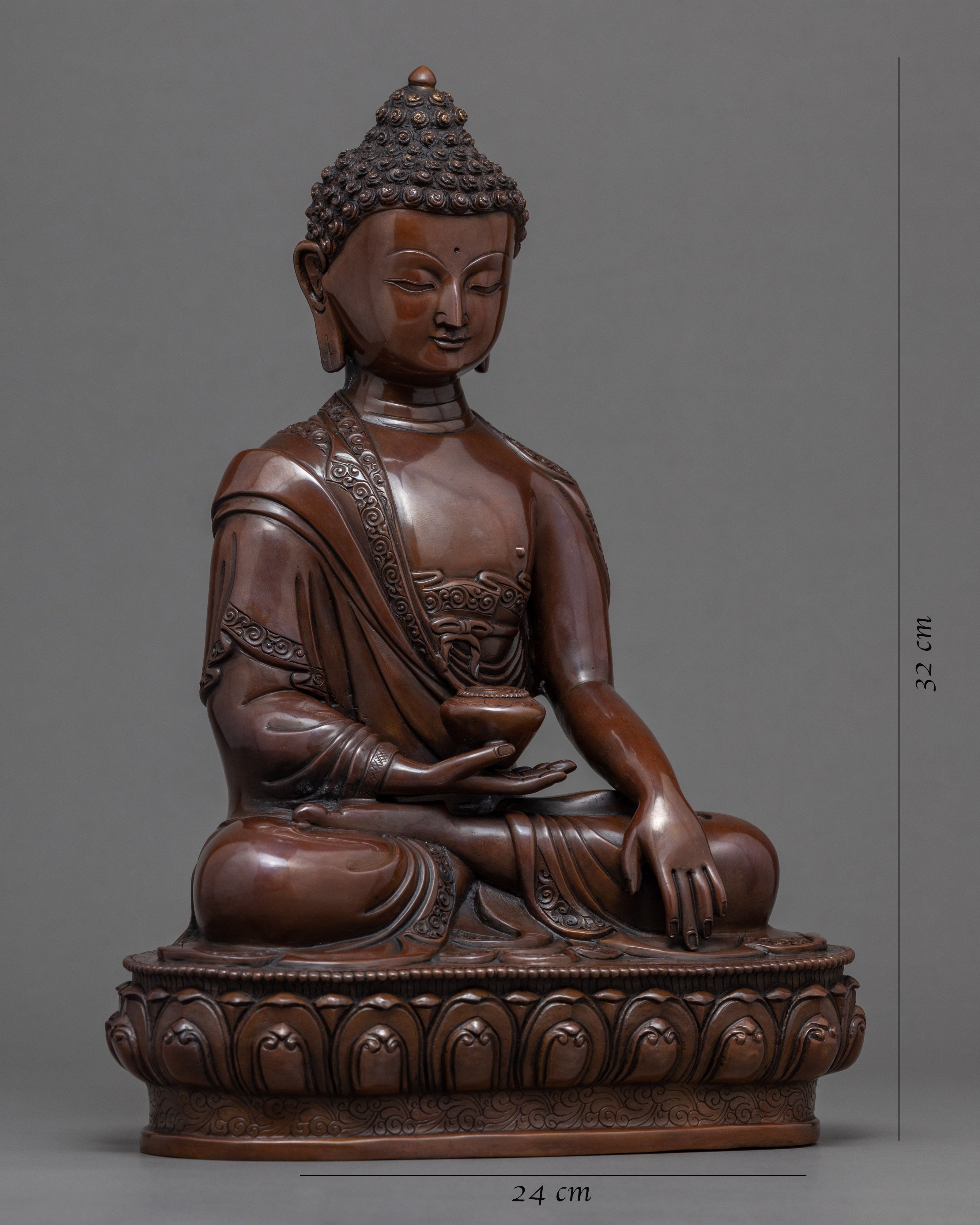 Tibetan Shakyamuni Buddha Statue | Traditional Buddhist Sculpture