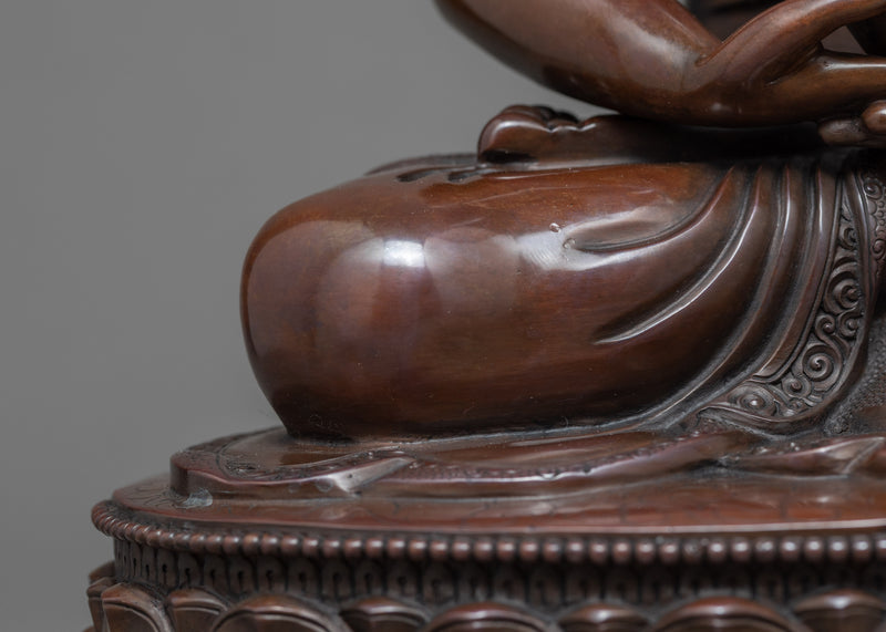 Namo Amitabha Buddha Copper Statue | Traditional Buddhist Art