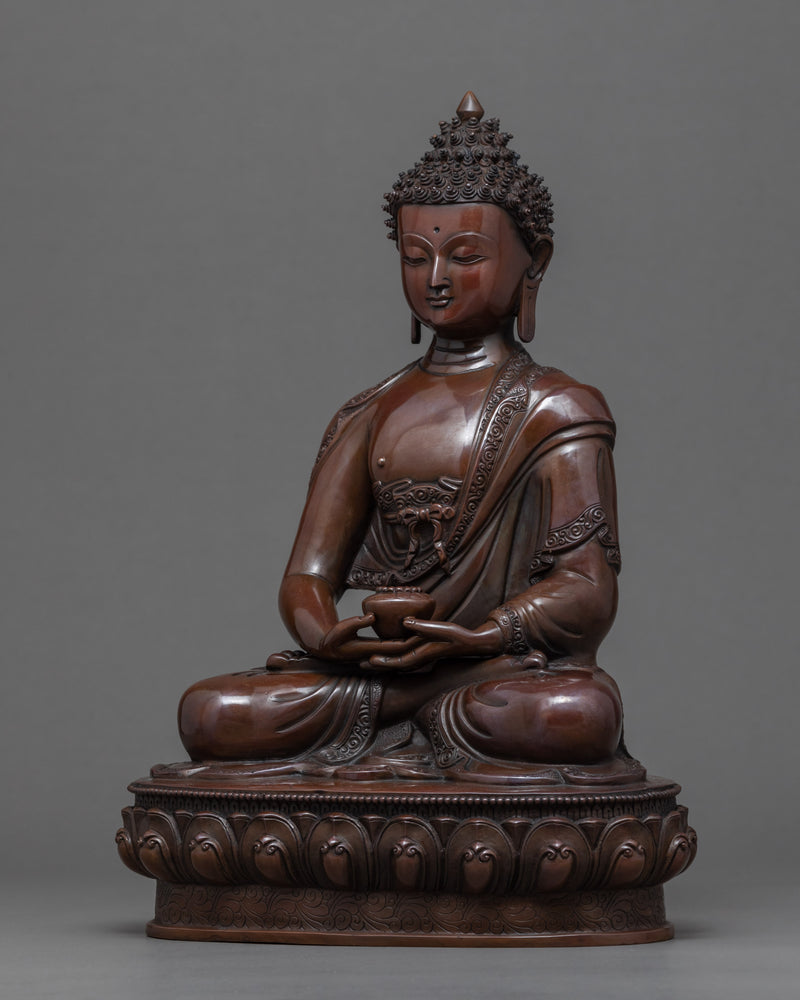 Namo Amitabha Buddha Copper Statue | Traditional Buddhist Art