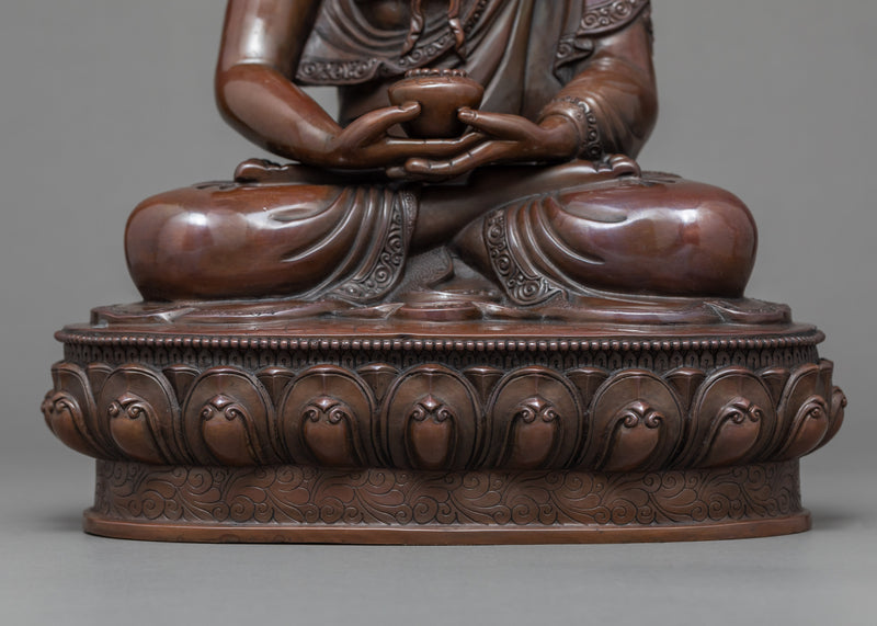 Namo Amitabha Buddha Copper Statue | Traditional Buddhist Art