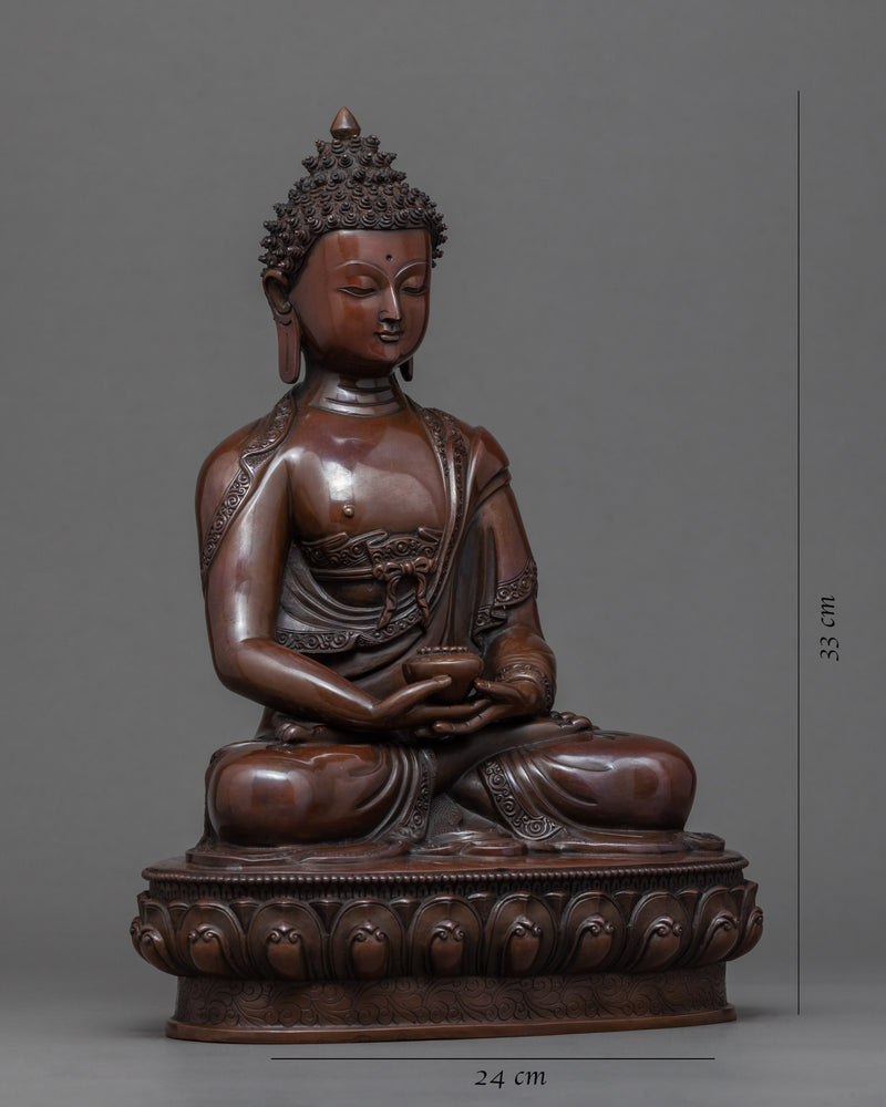 Namo Amitabha Buddha Copper Statue | Traditional Buddhist Art