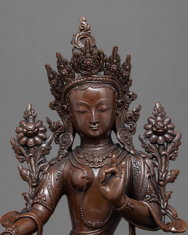 Green Tara Statue | Mother of Compassion Deity