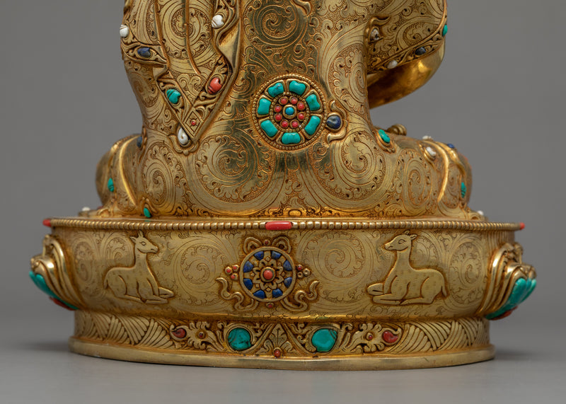 Amitabha Buddha Gold Statue | 24K Gold Hand Crafted Buddha Sculpture