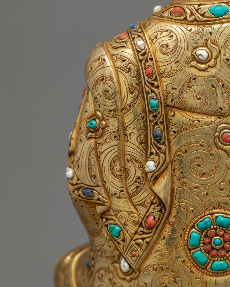 Amitabha Buddha Gold Statue | 24K Gold Hand Crafted Buddha Sculpture