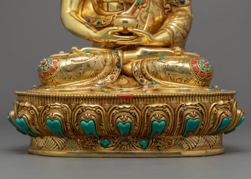 Amitabha Buddha Gold Statue | 24K Gold Hand Crafted Buddha Sculpture