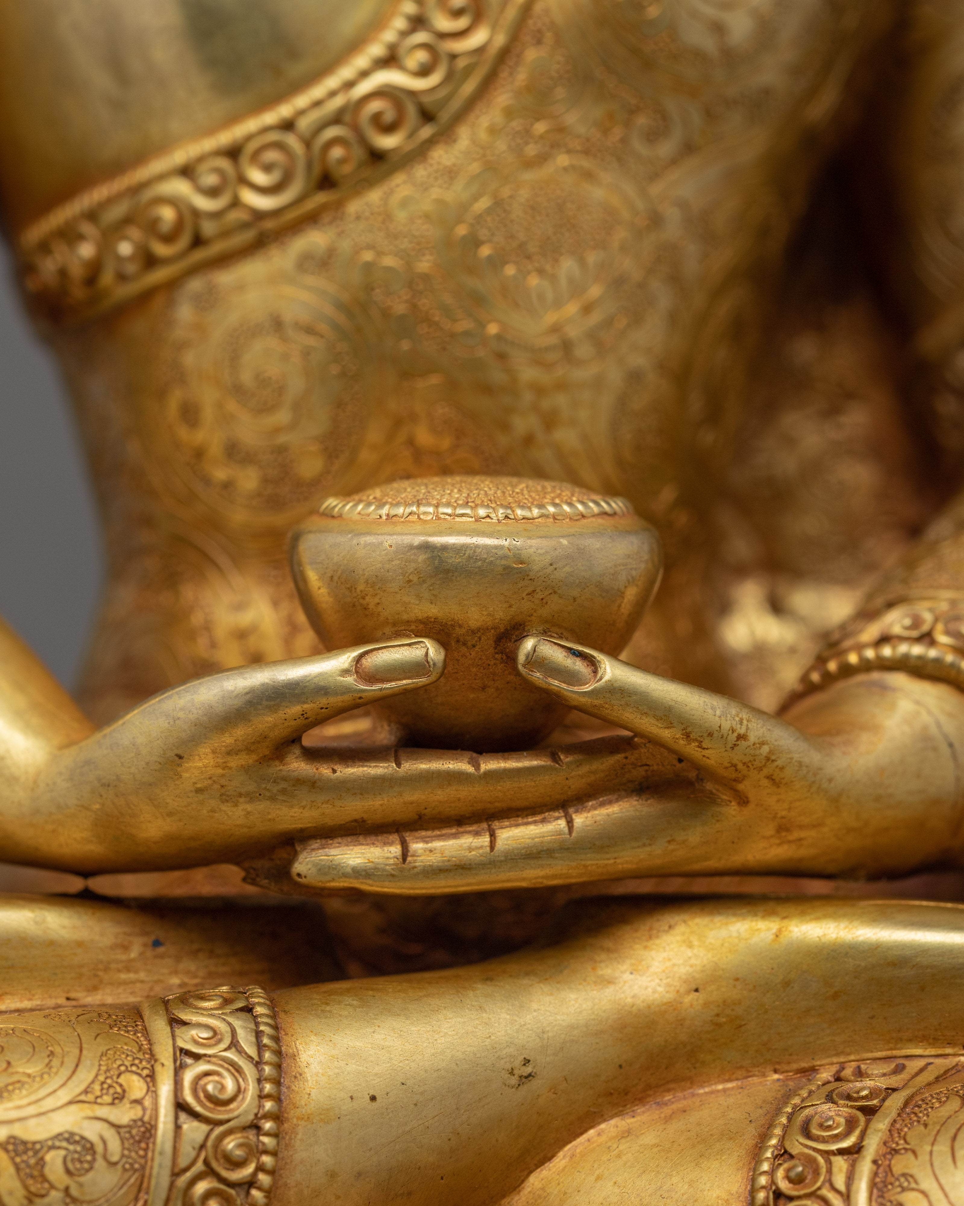 Namo Amitabha Buddha Art Statue | 24k Gold Gilded