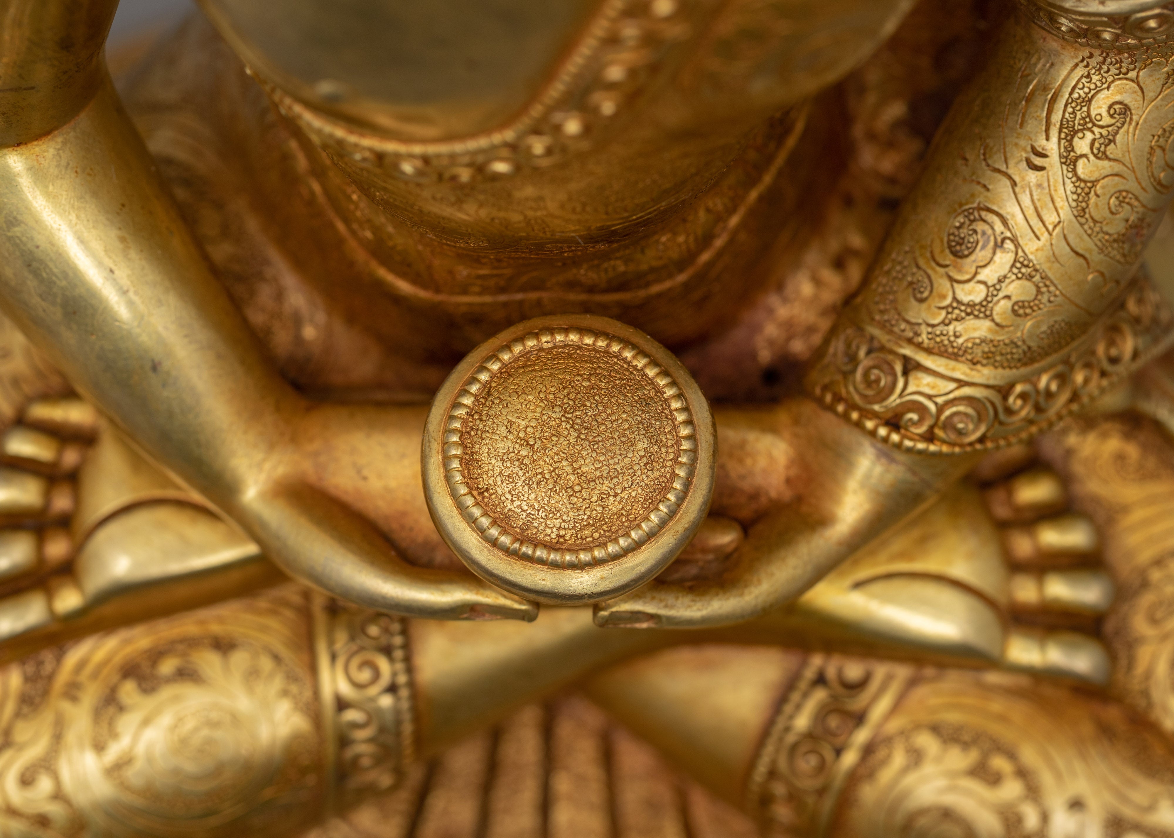 Namo Amitabha Buddha Art Statue | 24k Gold Gilded