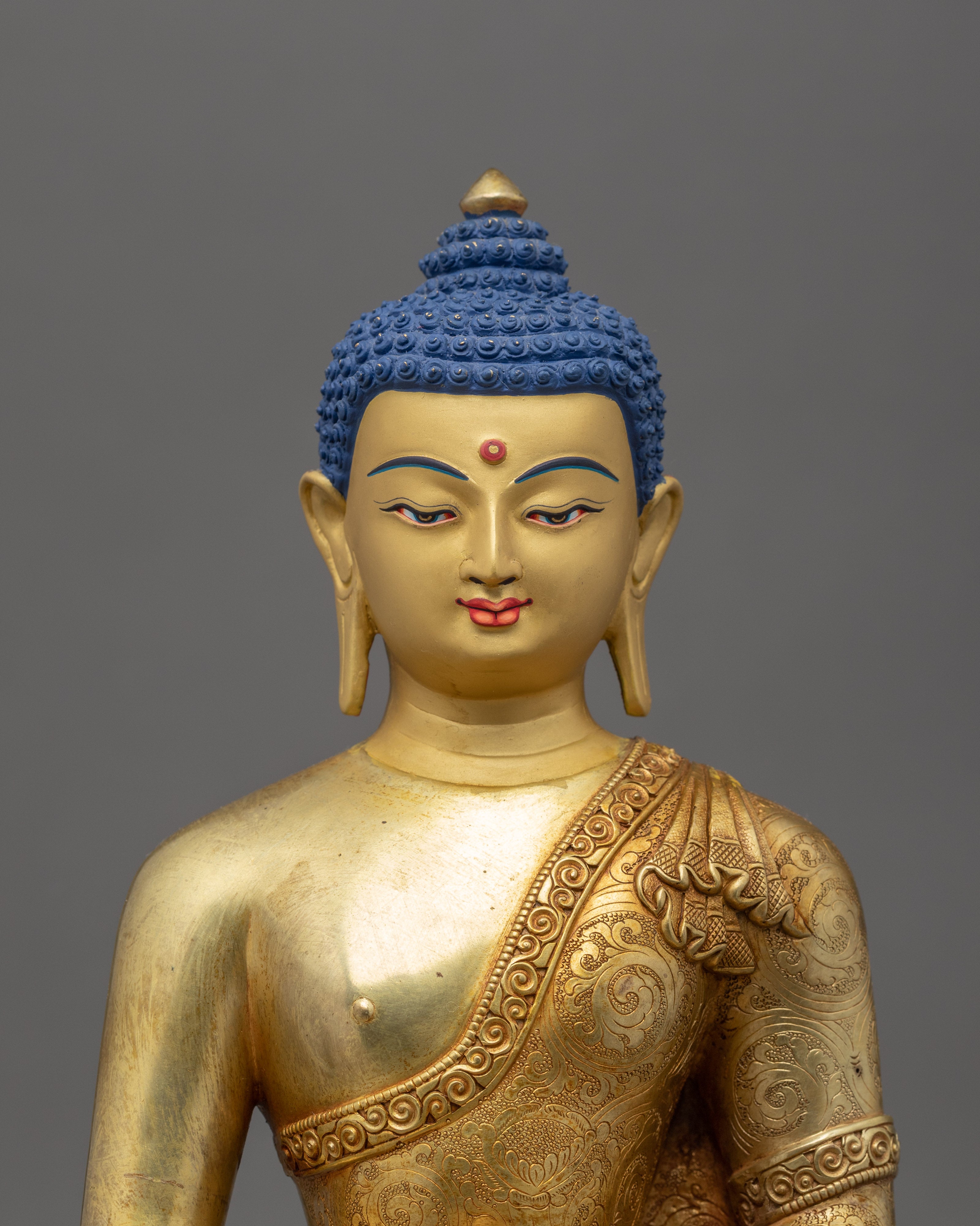 Namo Amitabha Buddha Art Statue | 24k Gold Gilded