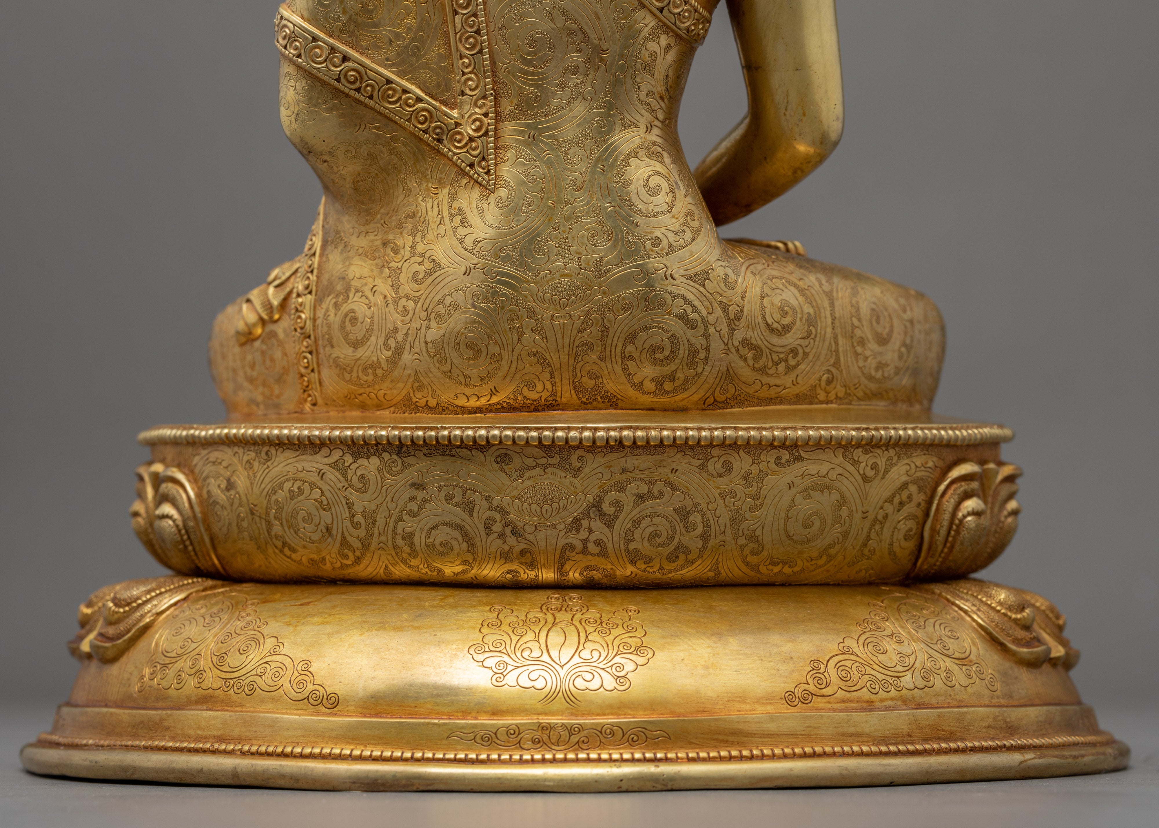 Namo Amitabha Buddha Art Statue | 24k Gold Gilded