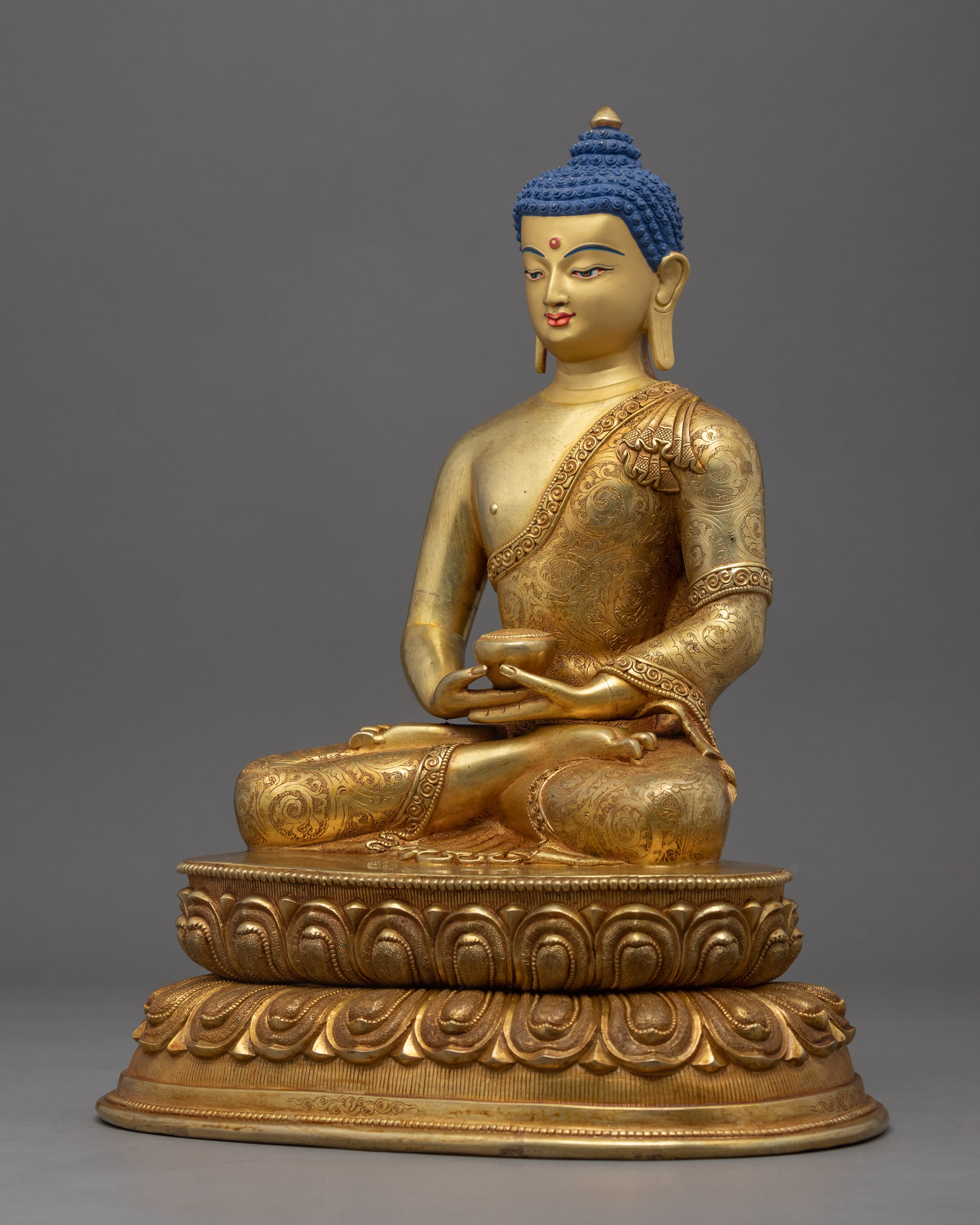 Namo Amitabha Buddha Art Statue | 24k Gold Gilded