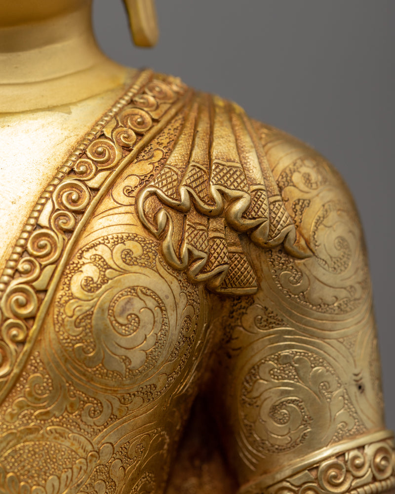 Namo Amitabha Buddha Art Statue | 24k Gold Gilded