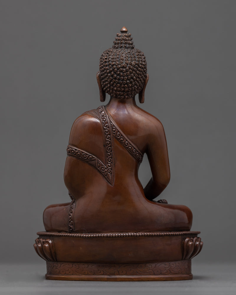 Amitabha Buddha Copper Sculpture | Finely Hand Carved Himalayan Art