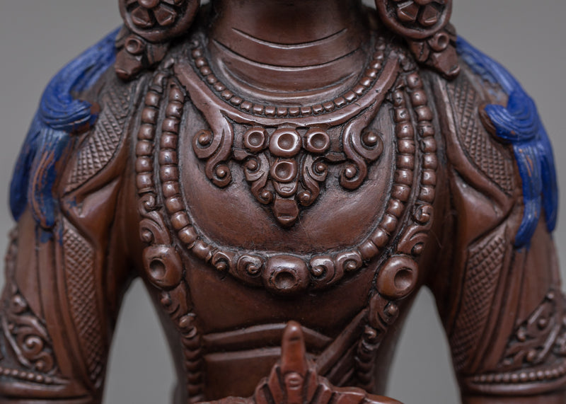 Amitayus Bodhisattva Copper Sculpture | Himalayan Art of Nepal