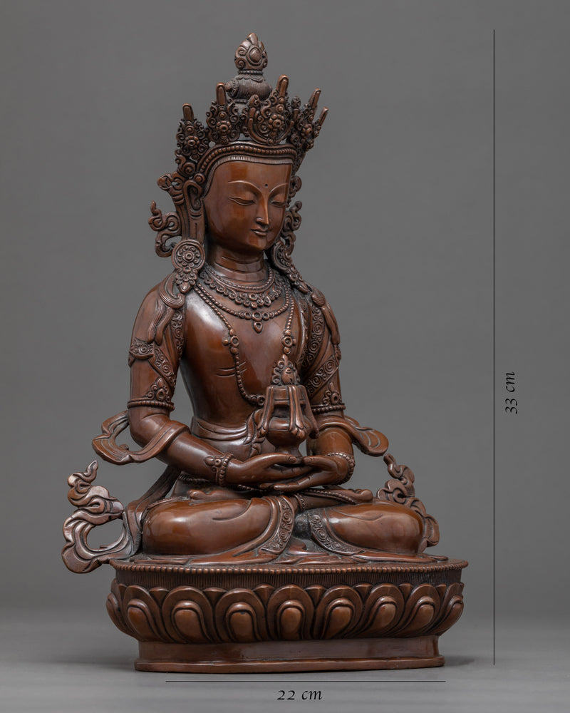 Amitayus Buddha Sculpture | Bodhisattva Copper Art
