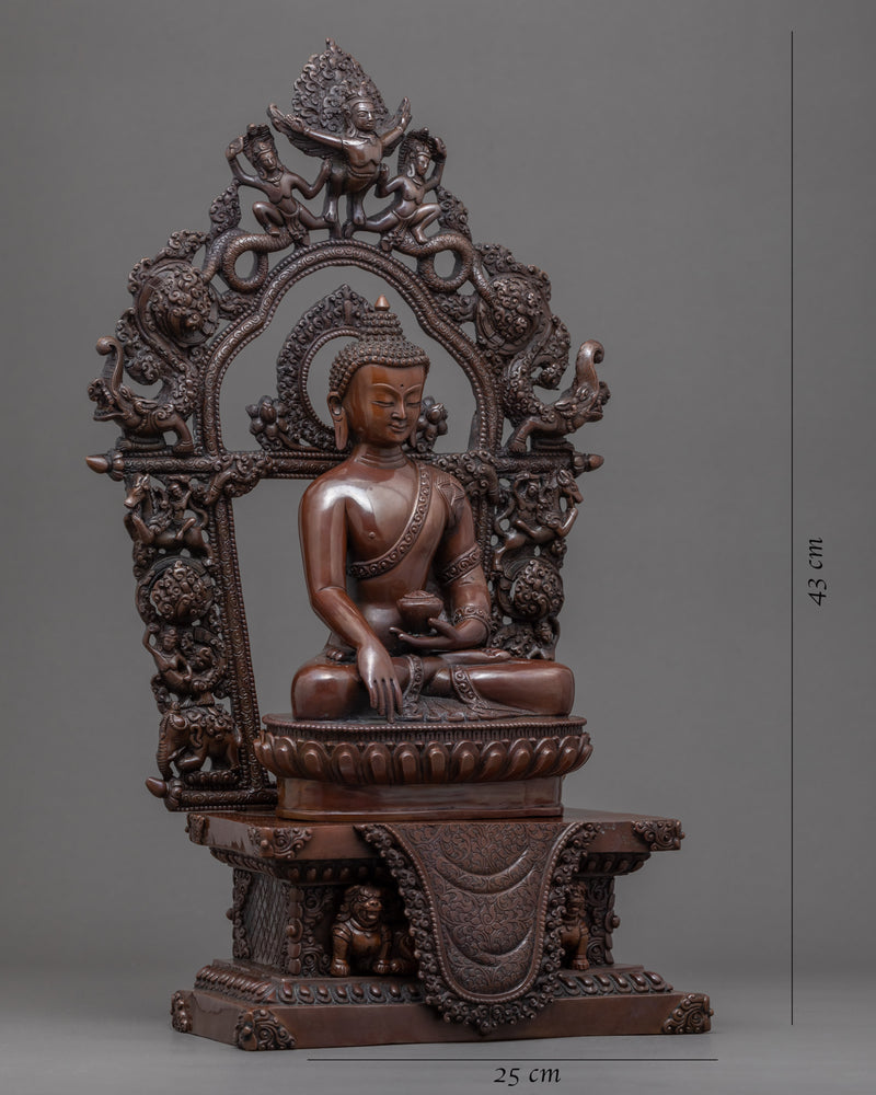 Buddha Gautama Shakyamuni Statue | Traditional Oxidized Sculpture