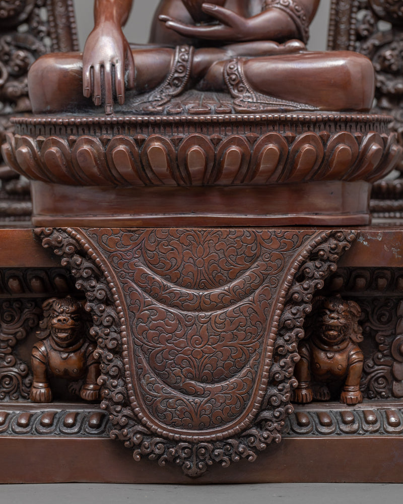 Buddha Gautama Shakyamuni Statue | Traditional Oxidized Sculpture