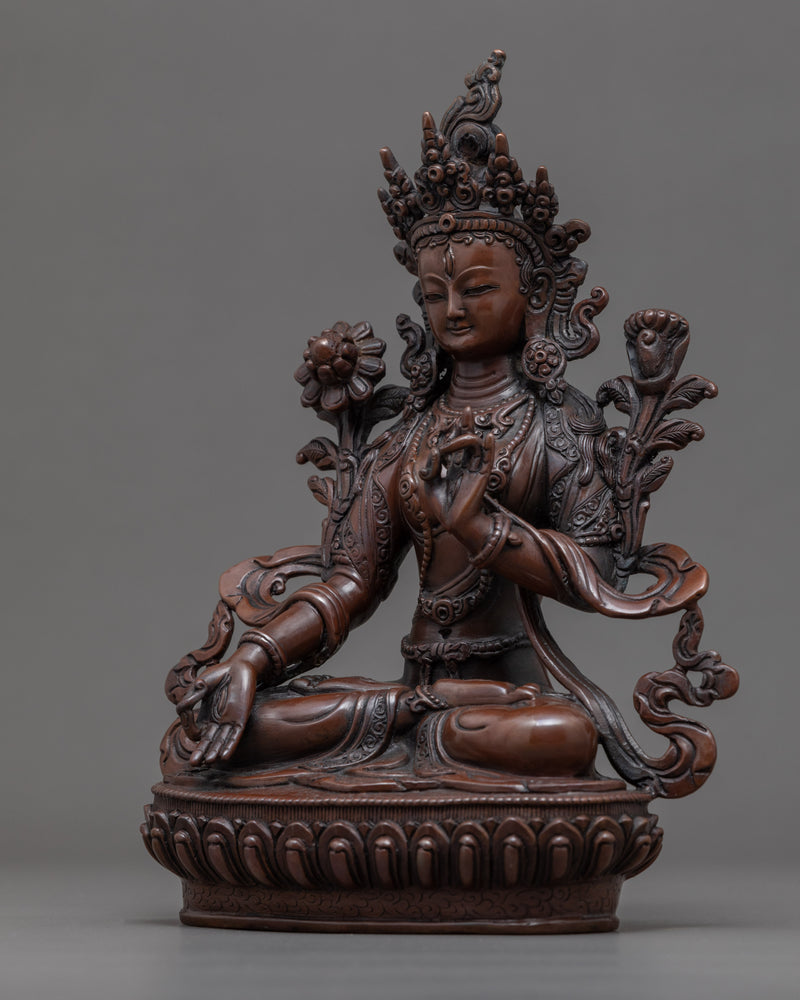 White Tara Goddess Statue | Traditional Buddhist Art