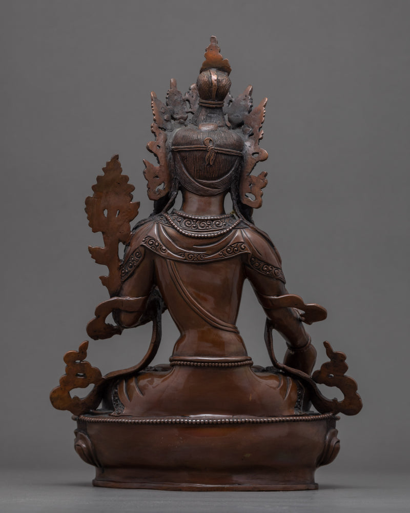 White Tara Goddess Sculpture | Traditional Tibetan Art