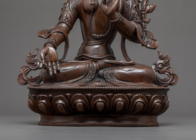 White Tara Goddess Sculpture | Traditional Tibetan Art