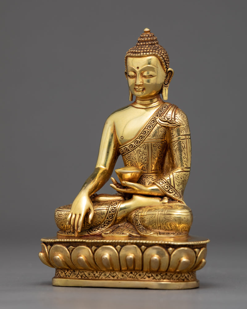 Shakyamuni Buddha Statue | Traditionally Hand Painted Sculpture