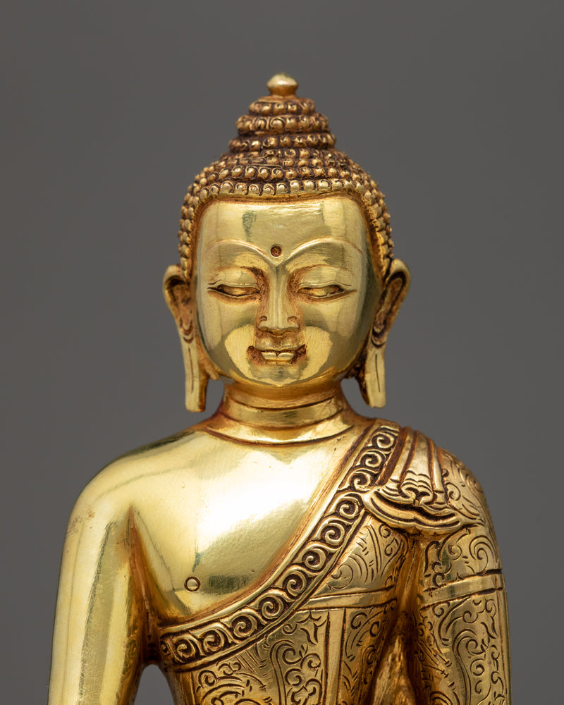 Shakyamuni Buddha Statue | Traditionally Hand Painted Sculpture