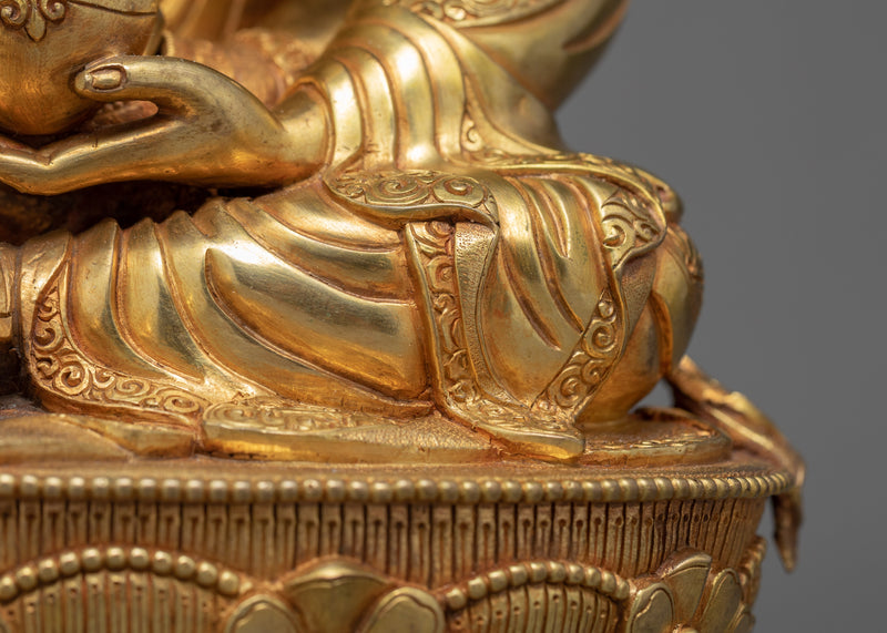 Guru Rinpoche With His Consort Statue | Traditionally Hand Crafted Sculpture