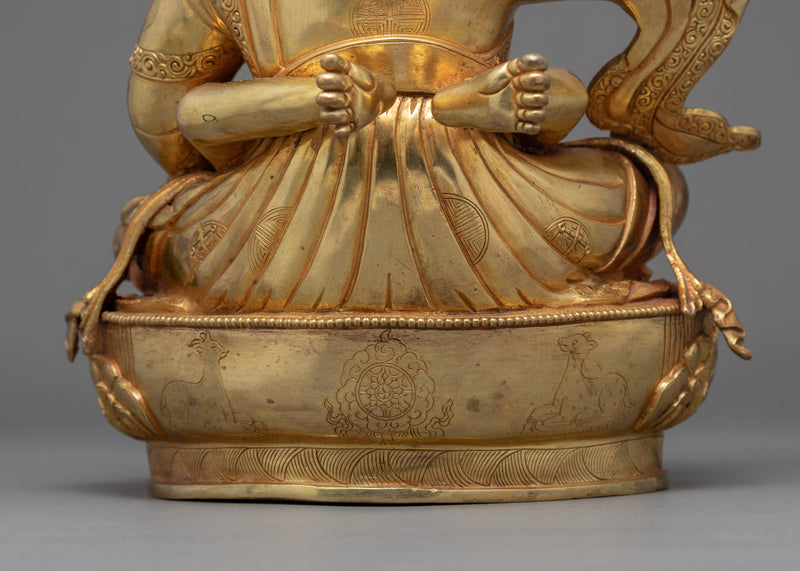 Guru Rinpoche With His Consort Statue | Traditionally Hand Crafted Sculpture