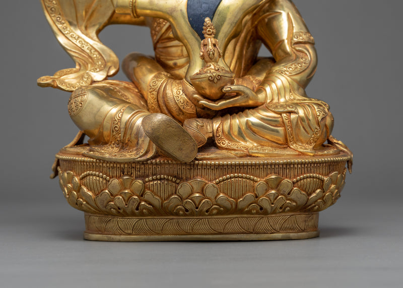 Guru Rinpoche With His Consort Statue | Traditionally Hand Crafted Sculpture