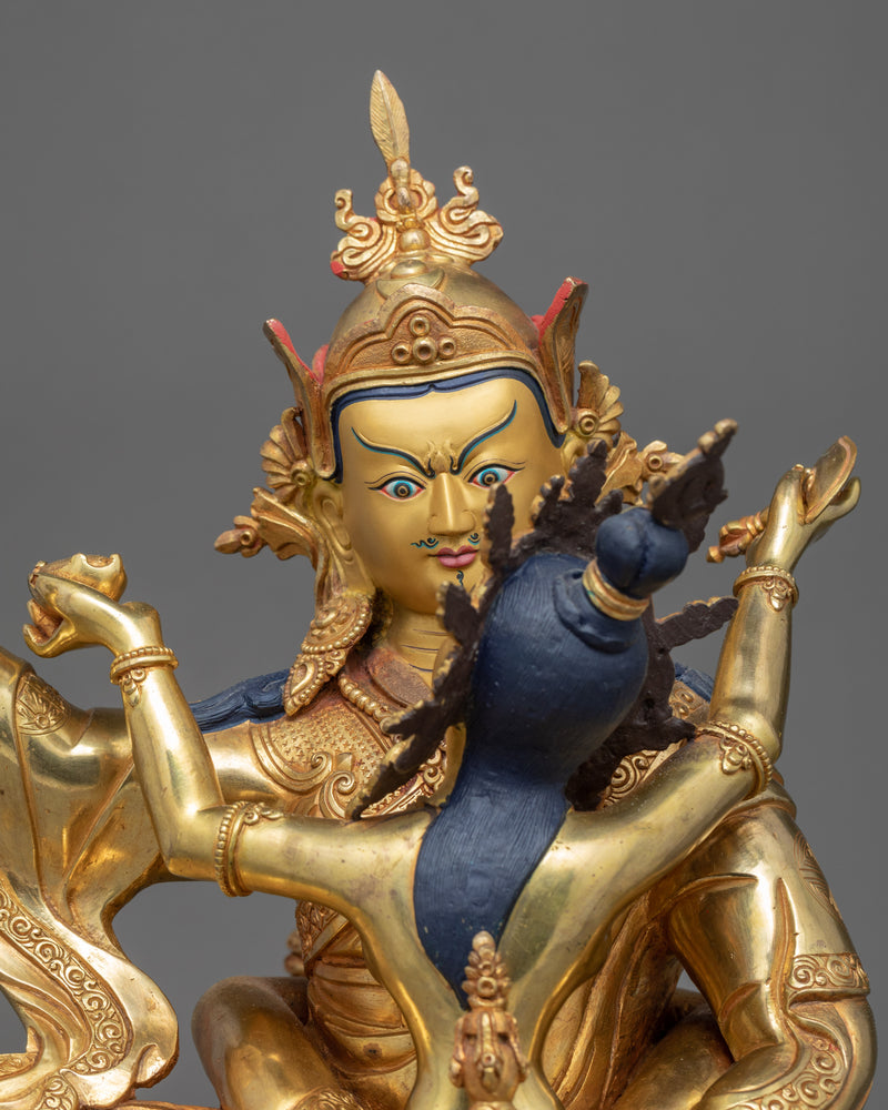 Guru Rinpoche With His Consort Statue | Traditionally Hand Crafted Sculpture