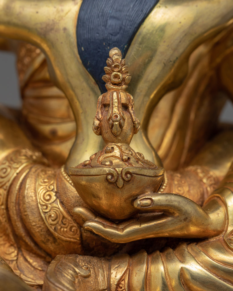Guru Rinpoche With His Consort Statue | Traditionally Hand Crafted Sculpture