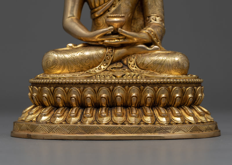 Dhyani Amitabha Buddha Sculpture | Traditional Himalayan Art Nepal