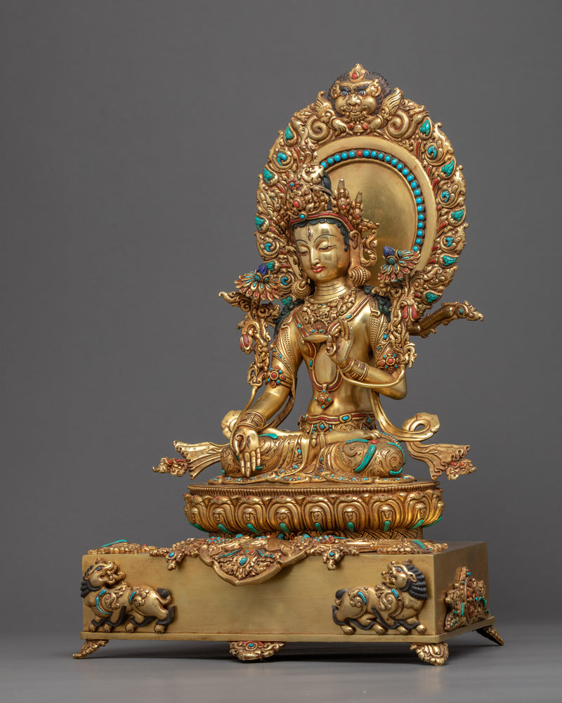 White Tara | Female Buddha Art | Traditional Buddhist Statue