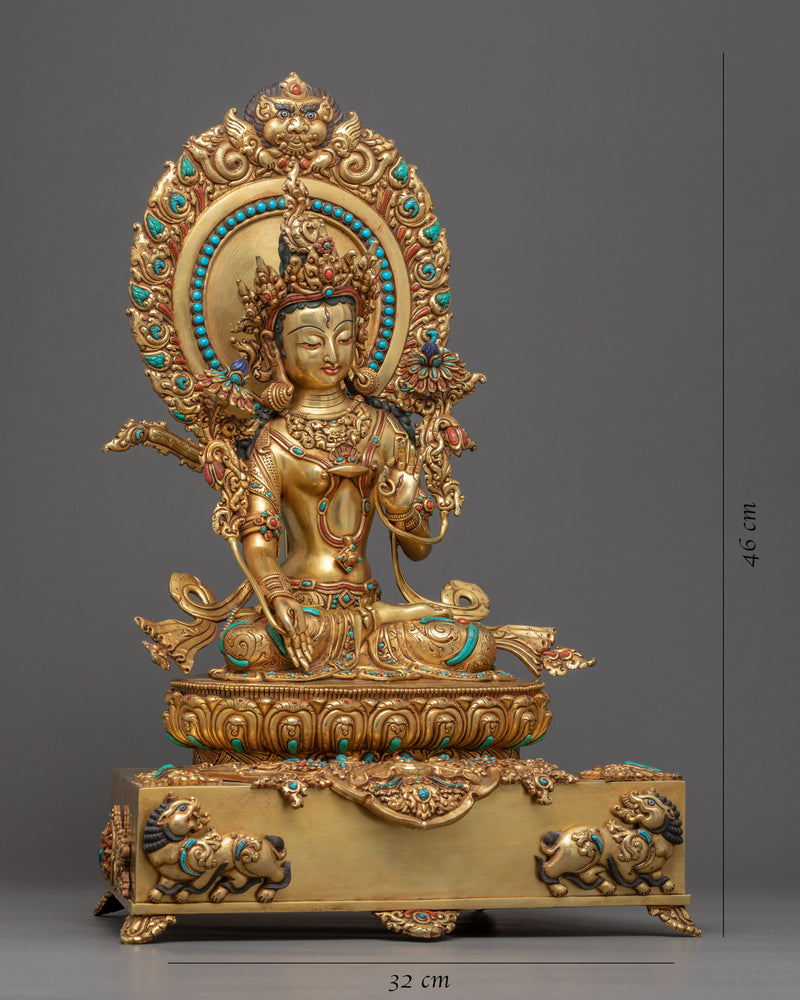 White Tara | Female Buddha Art | Traditional Buddhist Statue