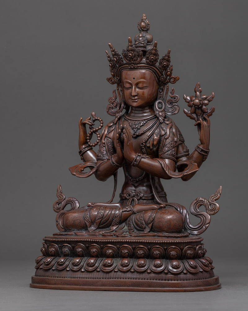 Avalokiteshvara Chenrezig Art | Traditionally Crafted Statue