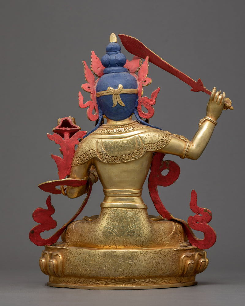 Manjushri Tibetan Sculpture | Hand Carved Sculpture