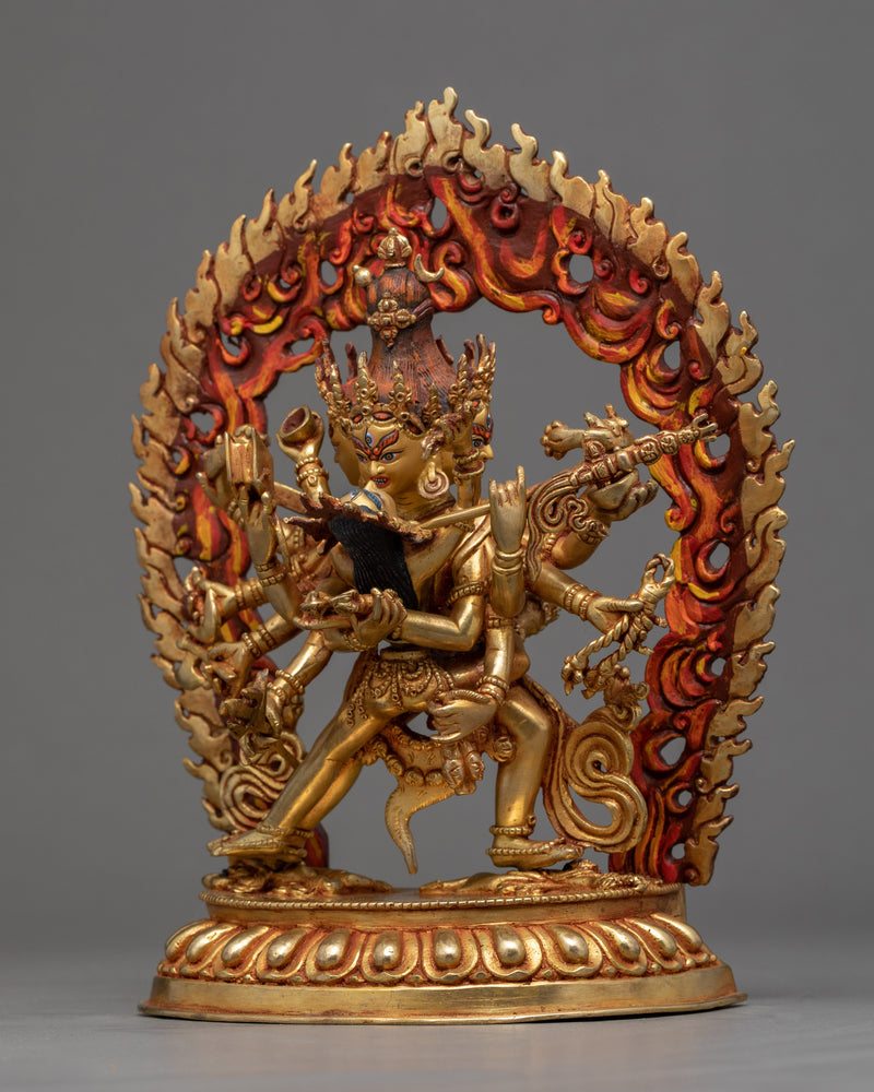 12 Armed Chakrasamvara Statue | Traditionally Crafted Buddhist Yidam