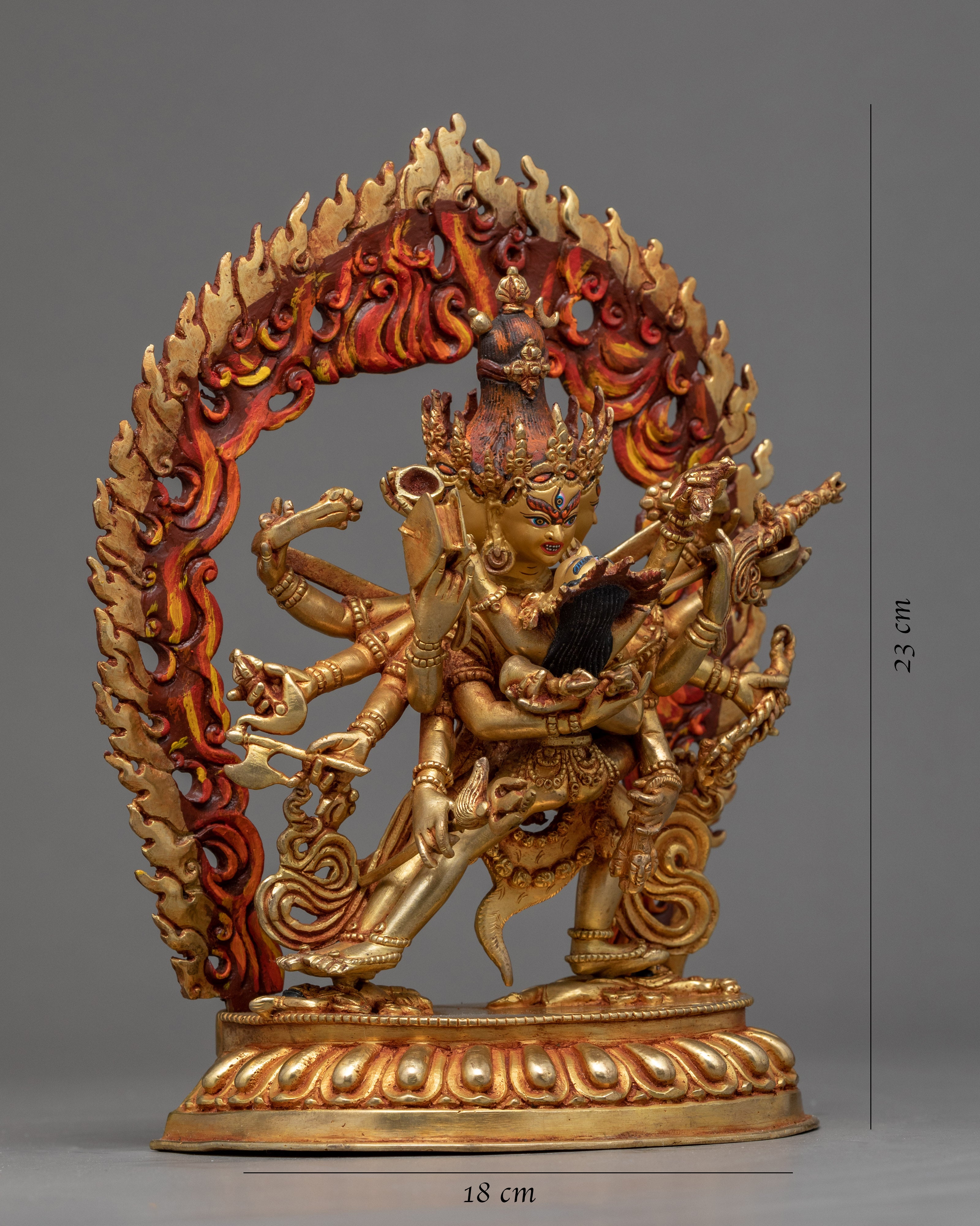 12 Armed Chakrasamvara Statue | Traditionally Crafted Buddhist Yidam