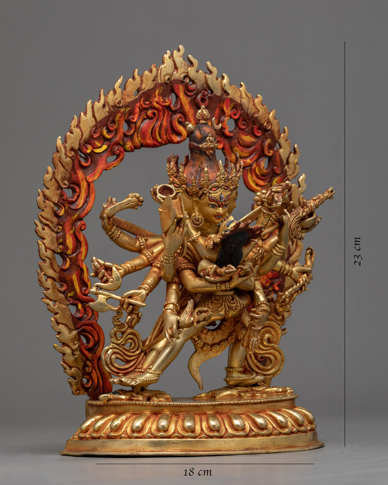 12 Armed Chakrasamvara Statue | Traditionally Crafted Buddhist Yidam