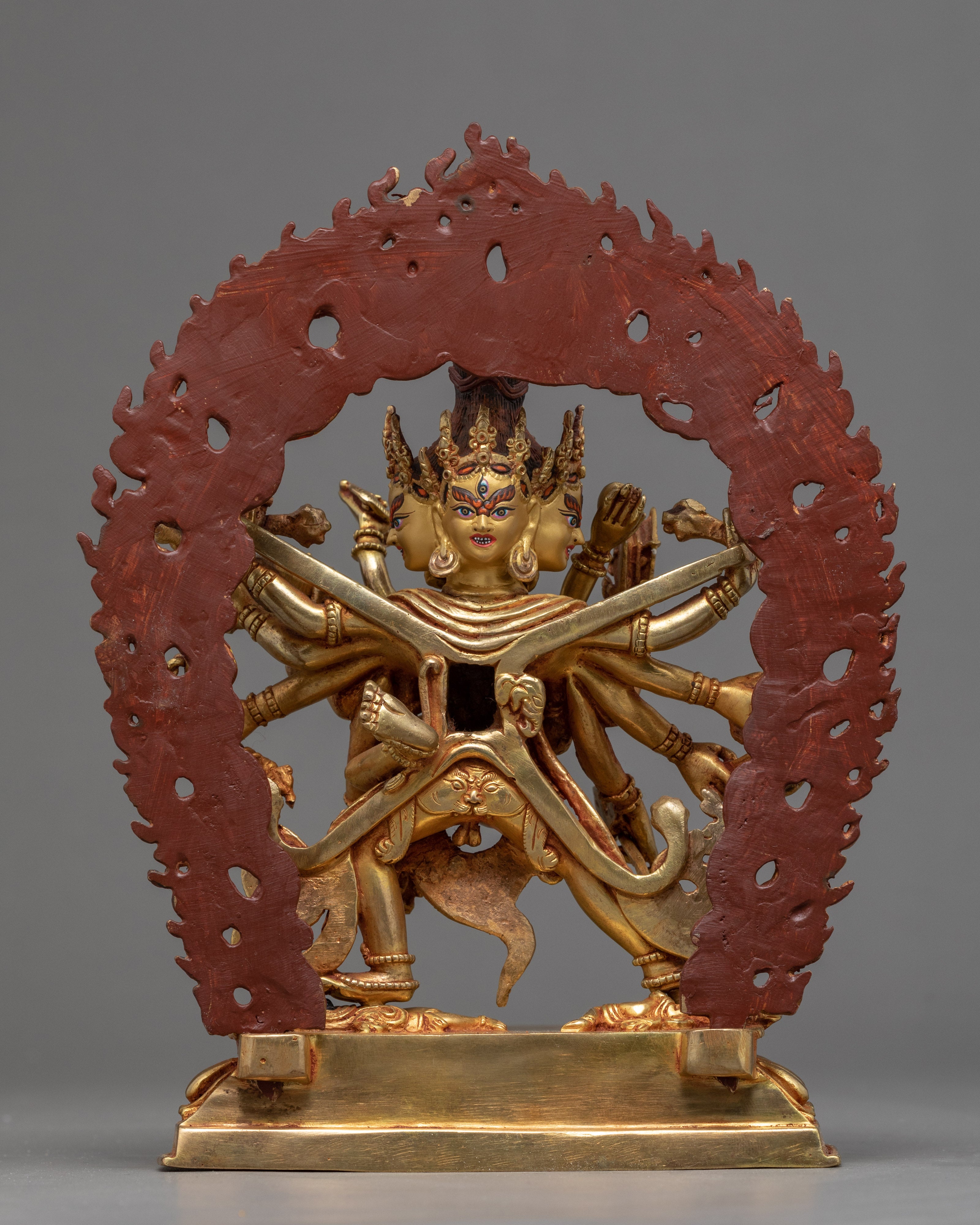 12 Armed Chakrasamvara Statue | Traditionally Crafted Buddhist Yidam