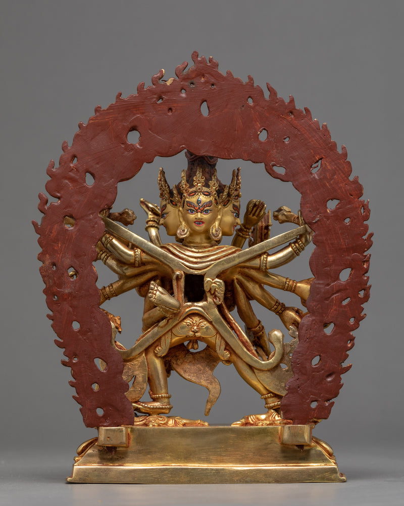 12 Armed Chakrasamvara Statue | Traditionally Crafted Buddhist Yidam