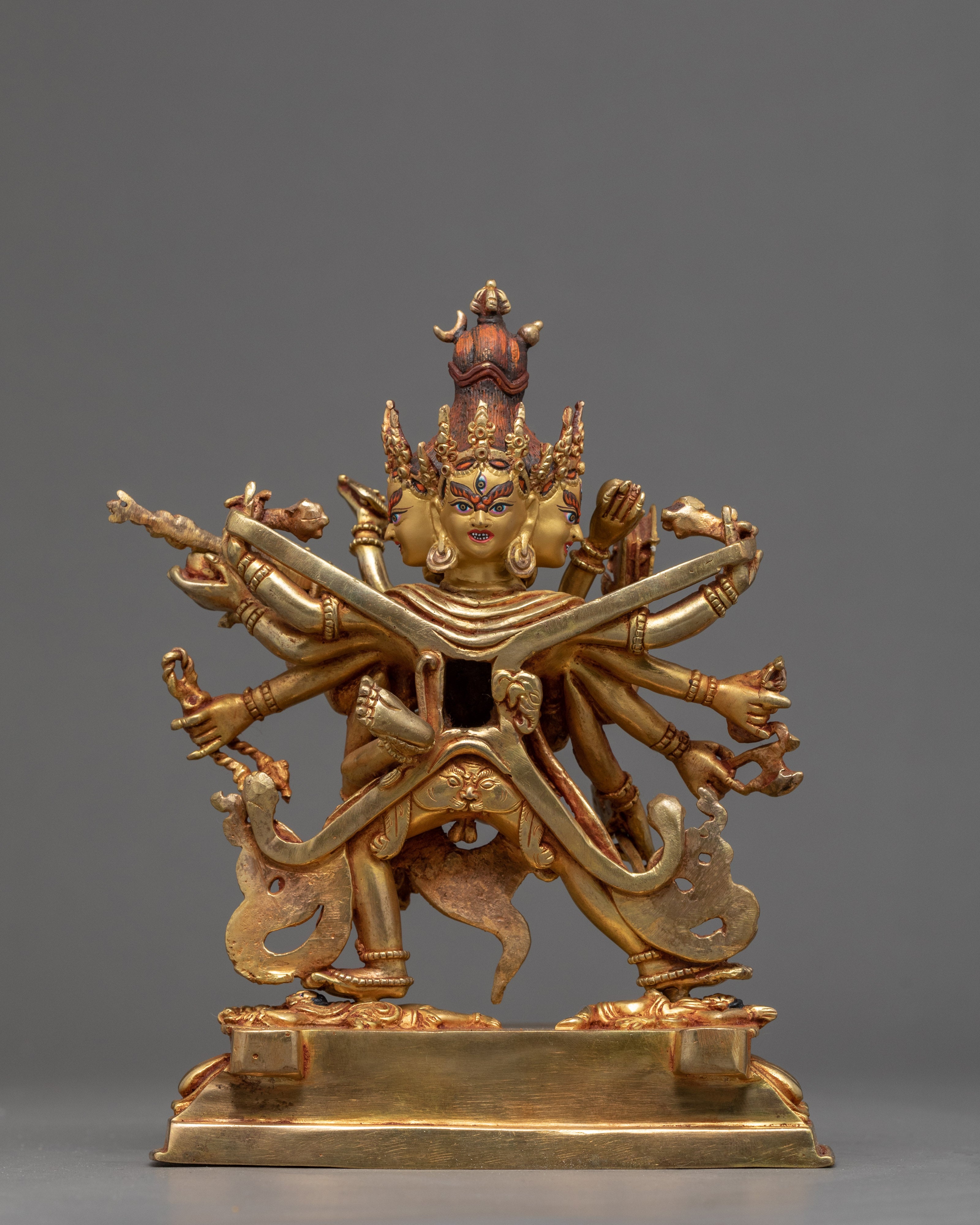 12 Armed Chakrasamvara Statue | Traditionally Crafted Buddhist Yidam