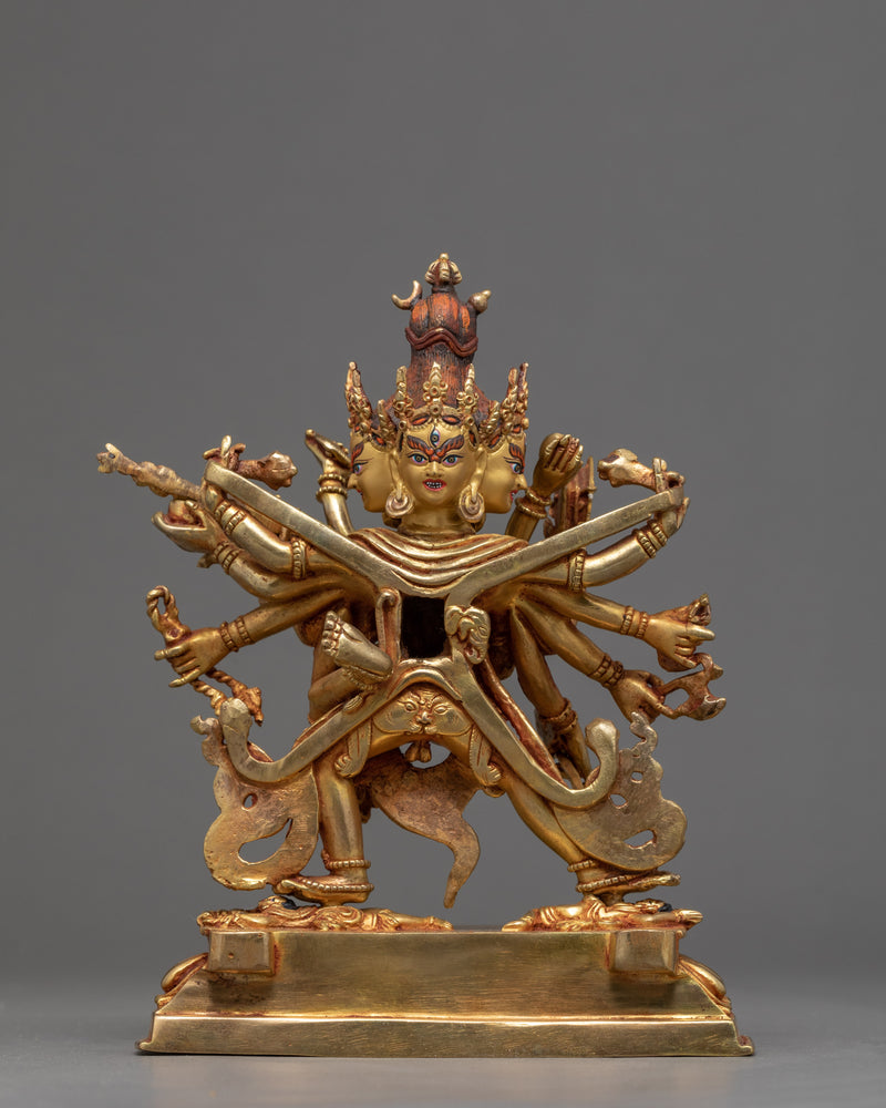 12 Armed Chakrasamvara Statue | Traditionally Crafted Buddhist Yidam