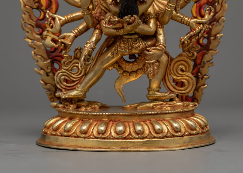 12 Armed Chakrasamvara Statue | Traditionally Crafted Buddhist Yidam