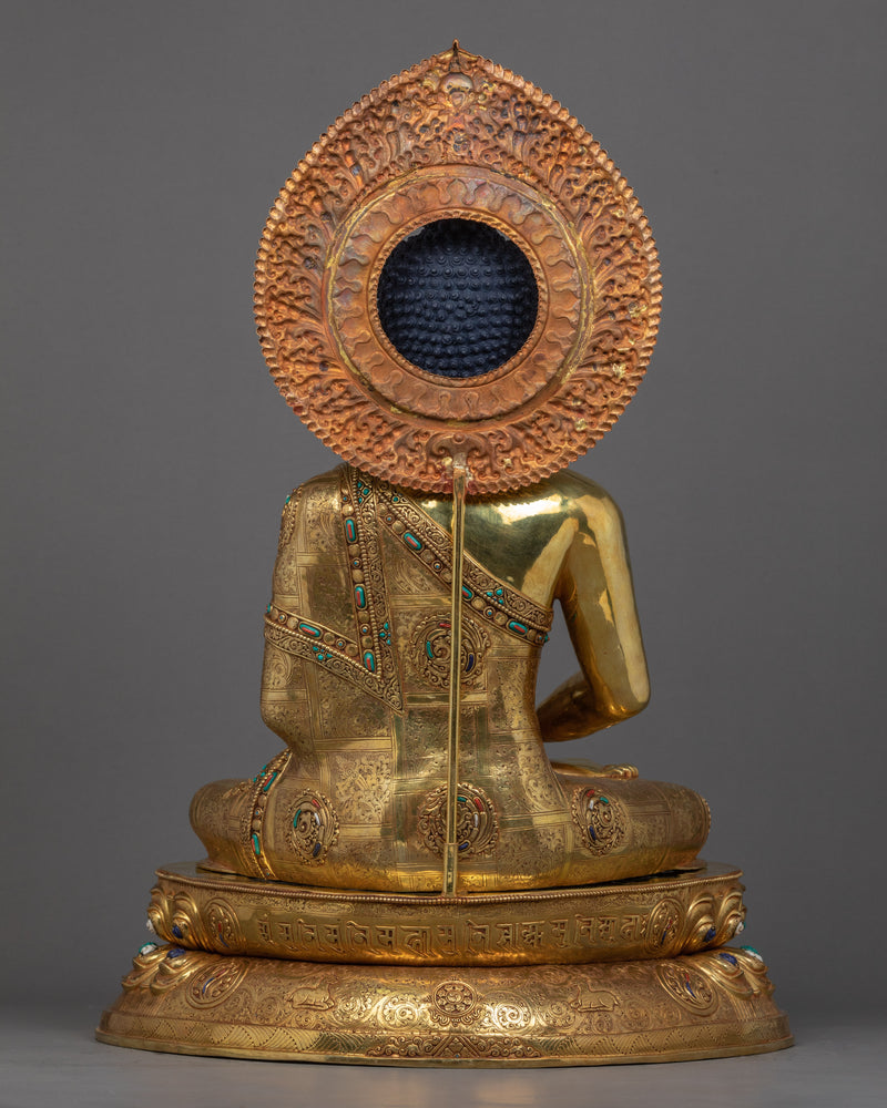 Amitabha Buddha Gold Statue | Traditionally Hand-Carved Buddhist Art