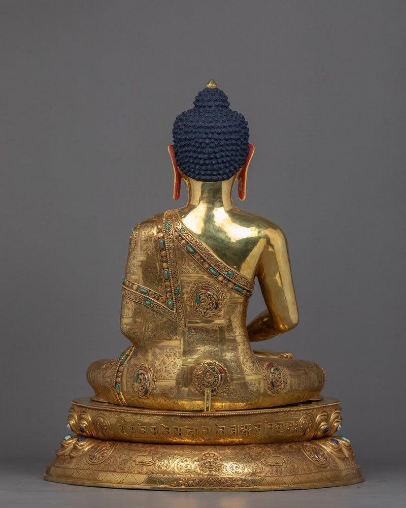 Amitabha Buddha Gold Statue | Traditionally Hand-Carved Buddhist Art