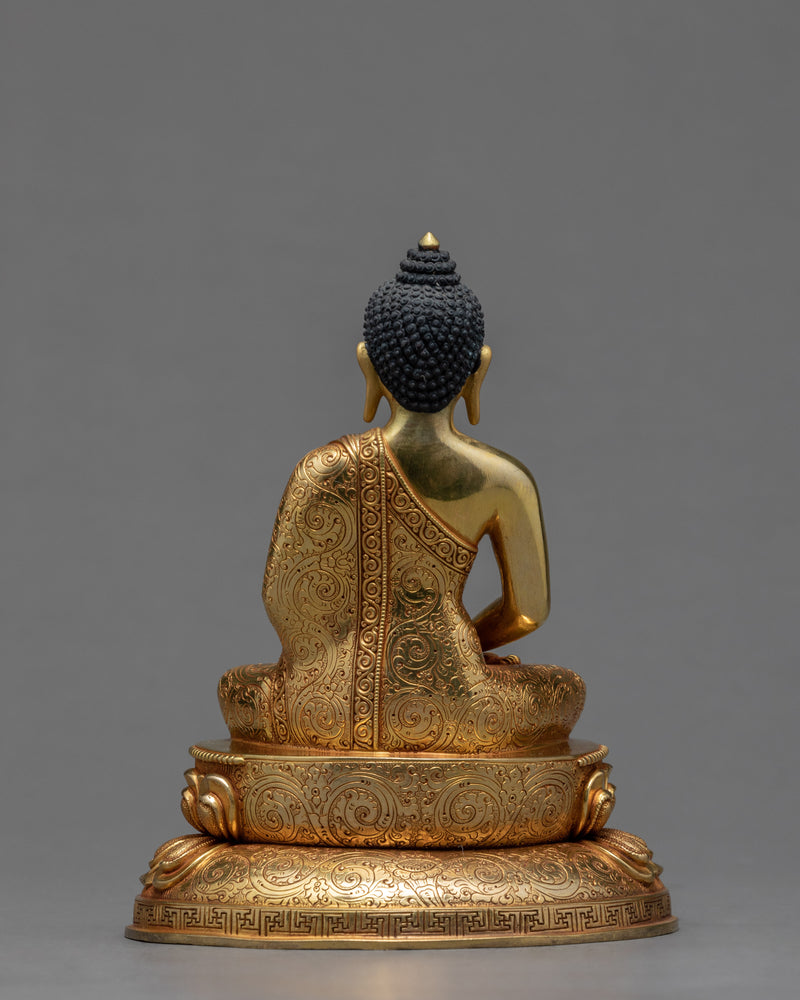 24K Gold Namo Amitabha Statue | Tibetan Buddha Sculpture