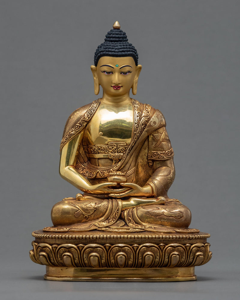 Amitabha Buddha Hand-Carved Statue Art